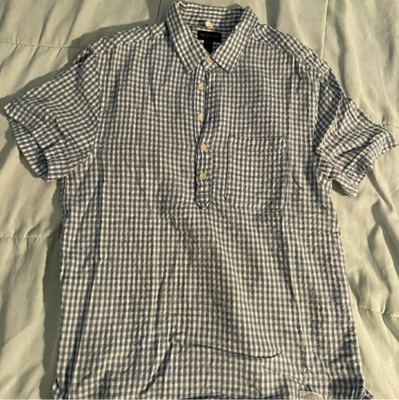 CPO provisions Other - Checked Pattern Light Button up Short Sleeve size M